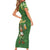 Happy St Patrick's Day Family Matching Short Sleeve Bodycon Dress and Hawaiian Shirt Leprechaun With Beer