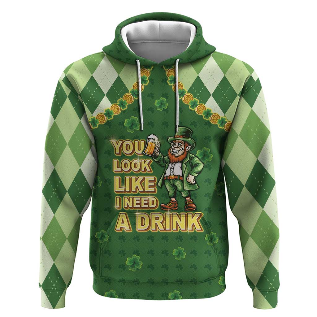 Happy St Patrick's Day Hoodie Leprechaun With Beer