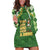 Happy St Patrick's Day Hoodie Dress Leprechaun With Beer