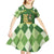 Happy St Patrick's Day Kid Short Sleeve Dress Leprechaun With Beer