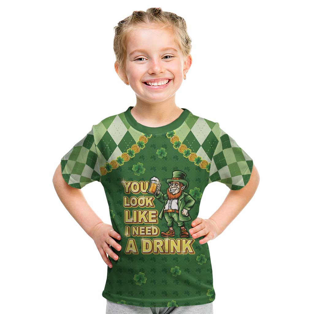 Happy St Patrick's Day Kid T Shirt Leprechaun With Beer