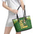 Happy St Patrick's Day Leather Tote Bag Leprechaun With Beer