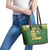 Happy St Patrick's Day Leather Tote Bag Leprechaun With Beer