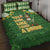 Happy St Patrick's Day Quilt Bed Set Leprechaun With Beer