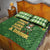 Happy St Patrick's Day Quilt Bed Set Leprechaun With Beer