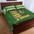 Happy St Patrick's Day Quilt Bed Set Leprechaun With Beer