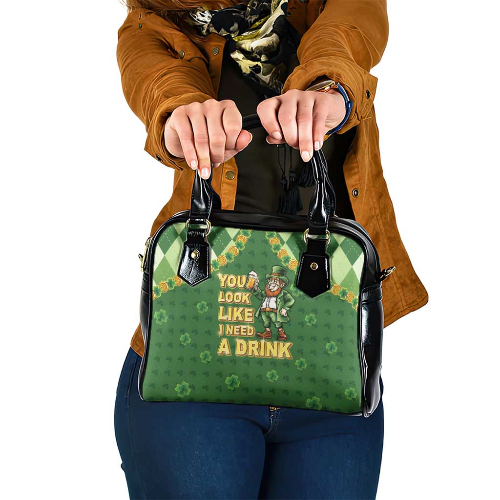 Happy St Patrick's Day Shoulder Handbag Leprechaun With Beer