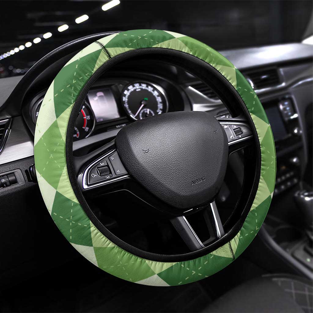 Happy St Patrick's Day Steering Wheel Cover Leprechaun With Beer