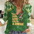 Happy St Patrick's Day Women Casual Shirt Leprechaun With Beer