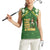 Happy St Patrick's Day Women Sleeveless Polo Shirt Leprechaun With Beer