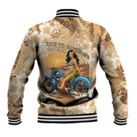 Aloha Hawaii Biker Baseball Jacket Ride To Paradise