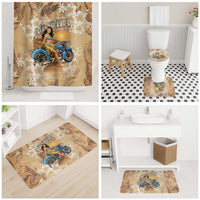 Aloha Hawaii Biker Bathroom Set Ride To Paradise