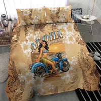 Aloha Hawaii Biker Bedding Set Ride To Paradise