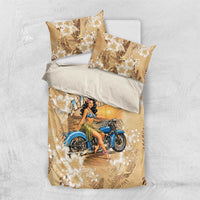 Aloha Hawaii Biker Bedding Set Ride To Paradise