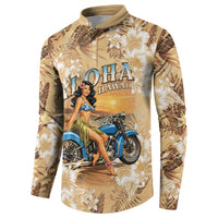 Aloha Hawaii Biker Button Sweatshirt Ride To Paradise