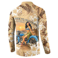 Aloha Hawaii Biker Button Sweatshirt Ride To Paradise