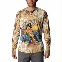 Aloha Hawaii Biker Button Sweatshirt Ride To Paradise