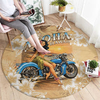 Aloha Hawaii Biker Round Carpet Ride To Paradise