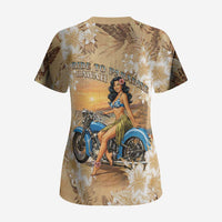 Aloha Hawaii Biker Scrub Top Ride To Paradise