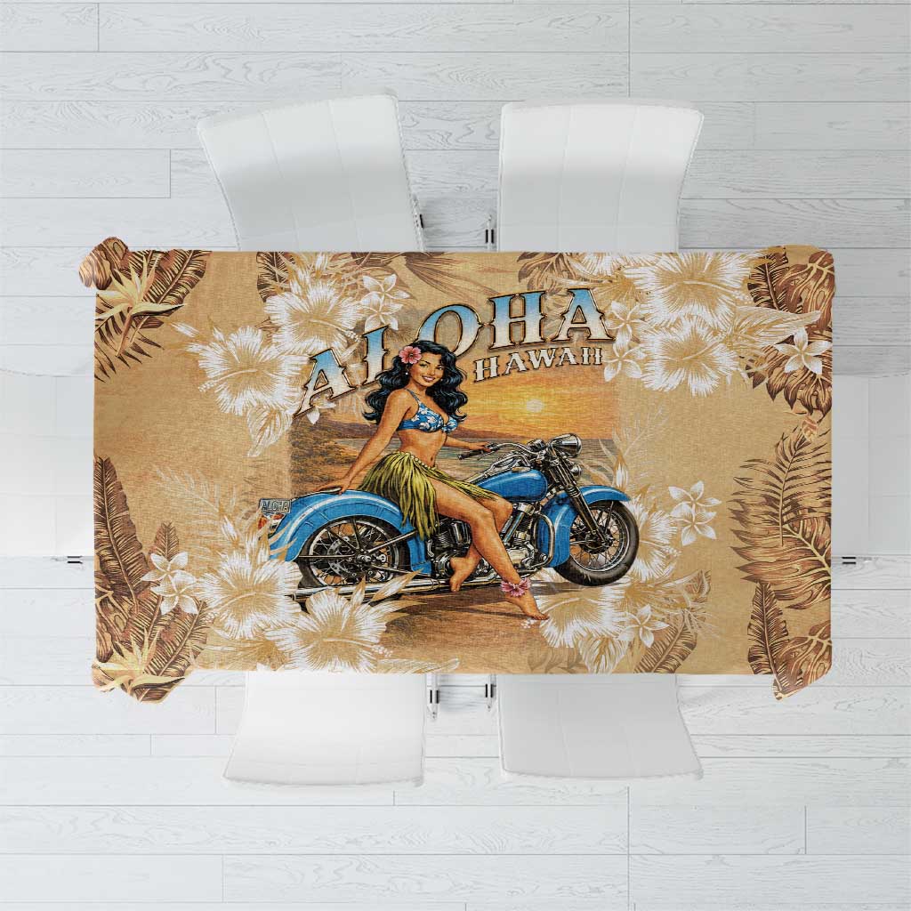 Aloha Hawaii Biker Tablecloth Ride To Paradise