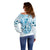 Kentucky Horse Racing Off Shoulder Sweater 150th Anniversary Blue Version LT05 - Wonder Print Shop