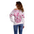 Kentucky Horse Racing Off Shoulder Sweater 150th Anniversary Pink Version LT05 - Wonder Print Shop