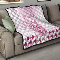 Pink and white quilt blanket with diamond texture, Kentucky title, and magenta checks