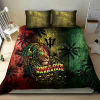 One Love Barbados Bedding Set Rastafarian Lion Reggae Grunge Style