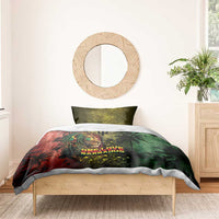 One Love Barbados Bedding Set Rastafarian Lion Reggae Grunge Style