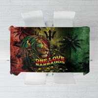 One Love Barbados Tablecloth Rastafarian Lion Reggae Grunge Style