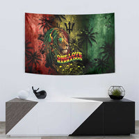 One Love Barbados Tapestry Rastafarian Lion Reggae Grunge Style