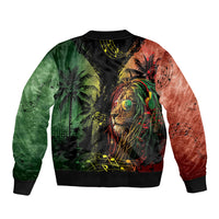 One Love Bahamas Bomber Jacket Rastafarian Lion Reggae Grunge Style