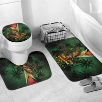 One Love Guyana Bathroom Set Rastafarian Lion Reggae Grunge Style