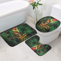 One Love Guyana Bathroom Set Rastafarian Lion Reggae Grunge Style