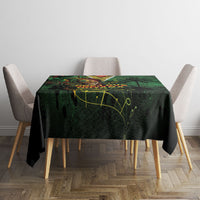 One Love Guyana Tablecloth Rastafarian Lion Reggae Grunge Style