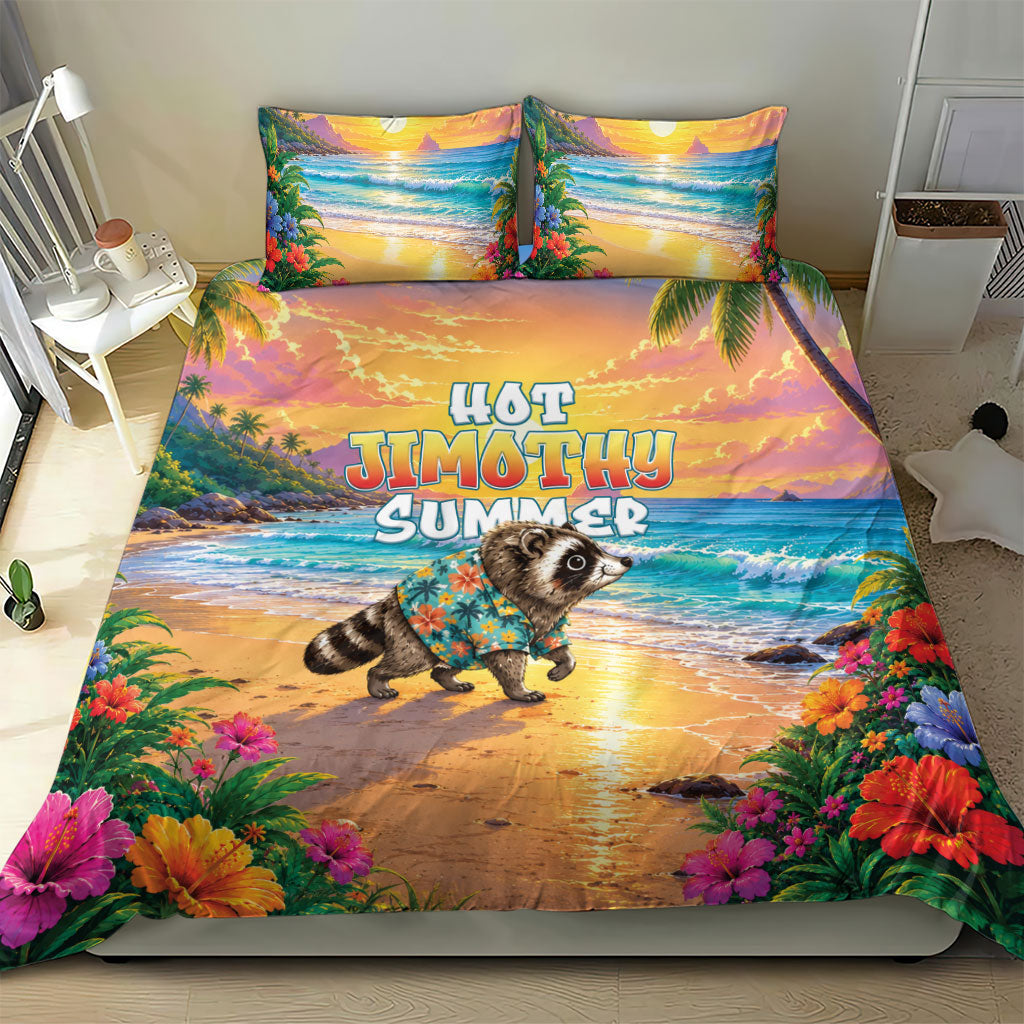 Hot Jimothy Summer Bedding Set Funny Seattle Raccoon