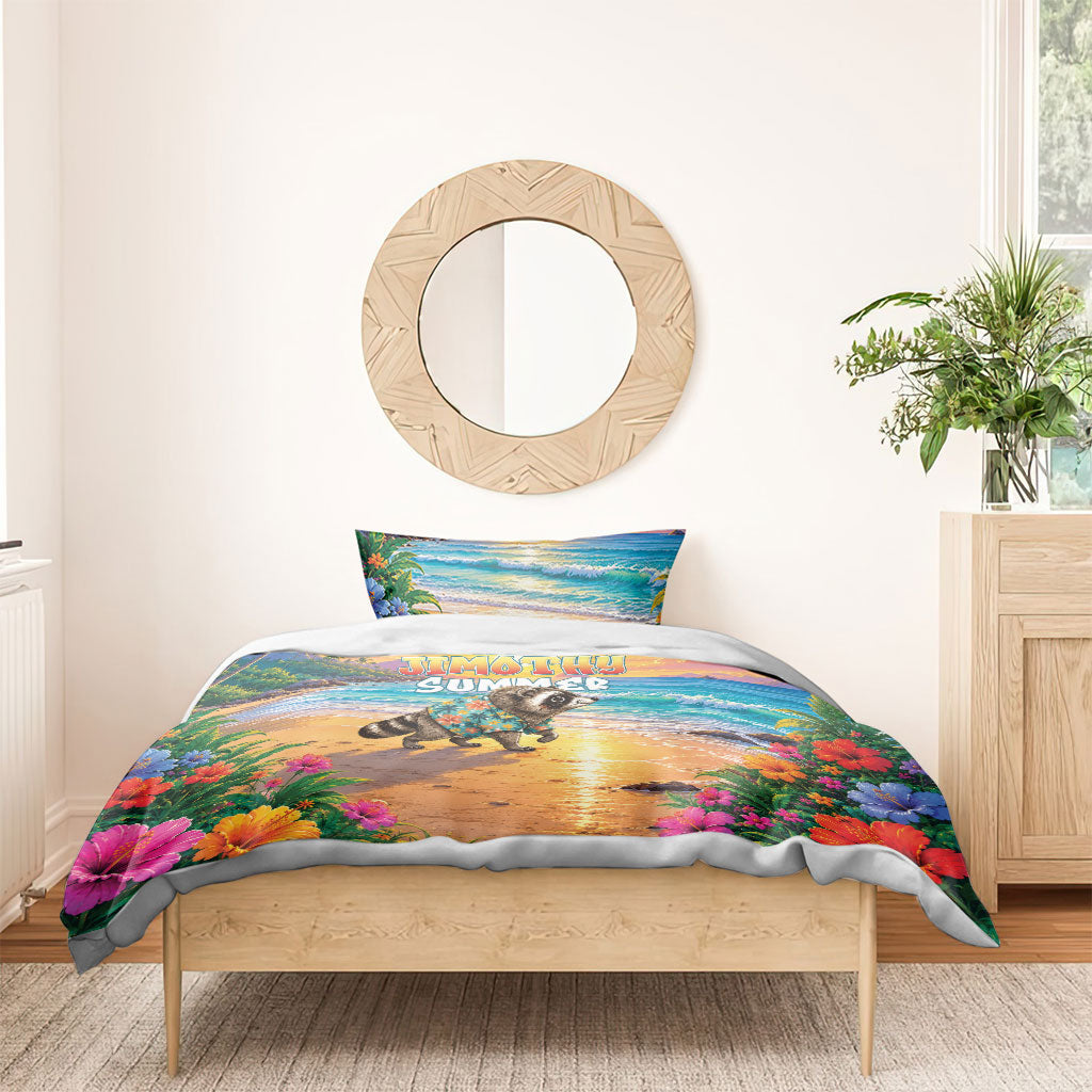 Hot Jimothy Summer Bedding Set Funny Seattle Raccoon