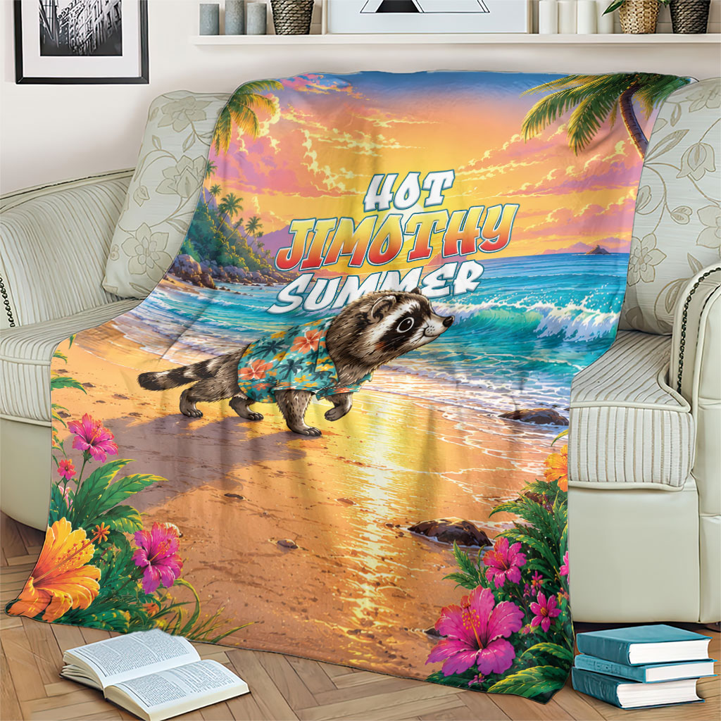 Hot Jimothy Summer Blanket Funny Seattle Raccoon