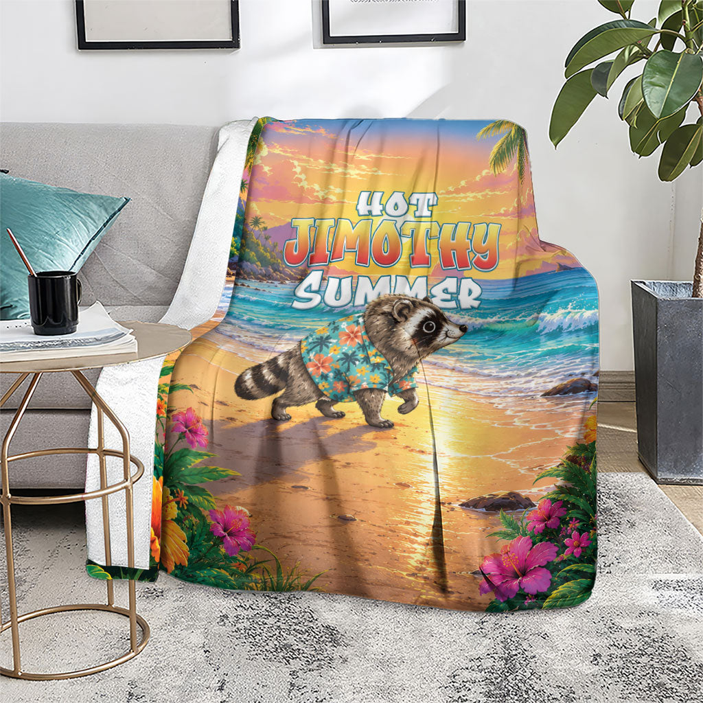 Hot Jimothy Summer Blanket Funny Seattle Raccoon