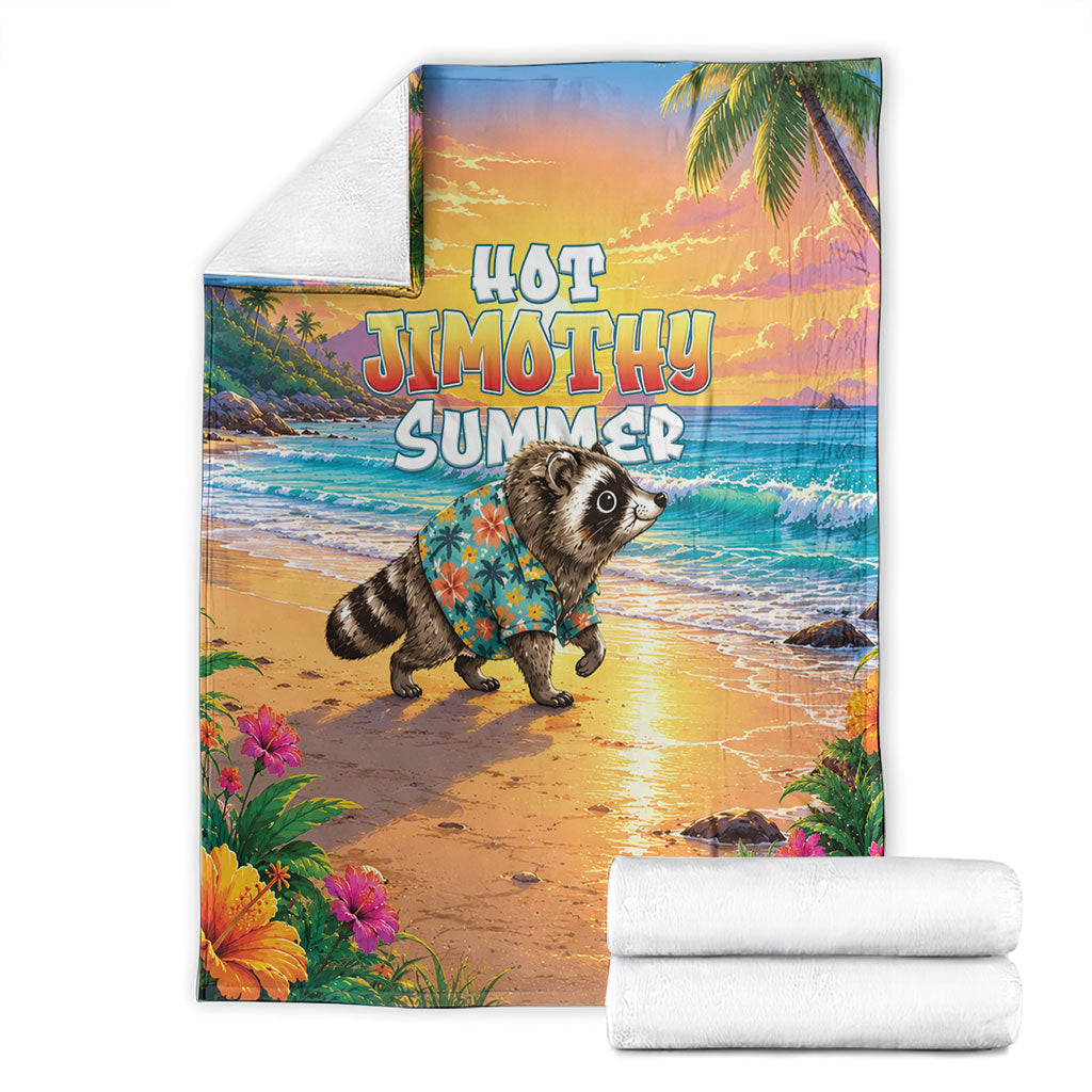 Hot Jimothy Summer Blanket Funny Seattle Raccoon