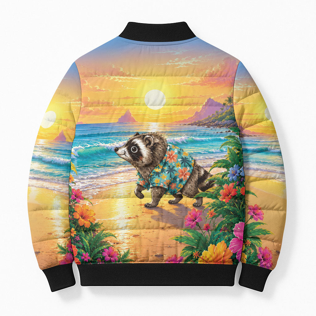 Hot Jimothy Summer Bomber Puffer Jacket Funny Seattle Raccoon