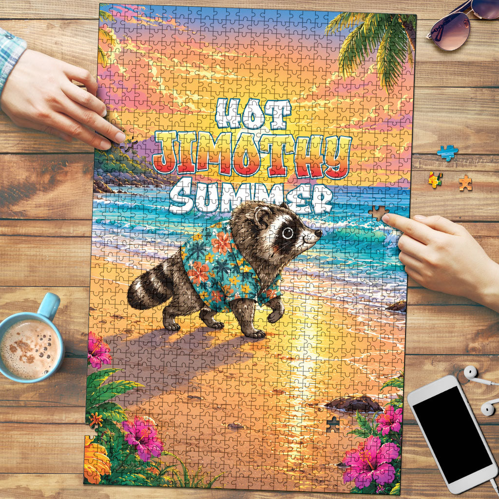 Hot Jimothy Summer Puzzle Funny Seattle Raccoon