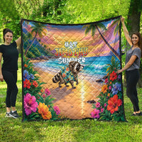 Hot Jimothy Summer Quilt Funny Seattle Raccoon