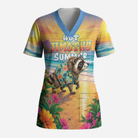 Hot Jimothy Summer Scrub Top Funny Seattle Raccoon