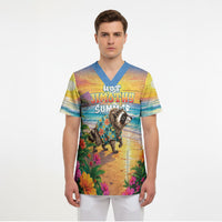 Hot Jimothy Summer Scrub Top Funny Seattle Raccoon
