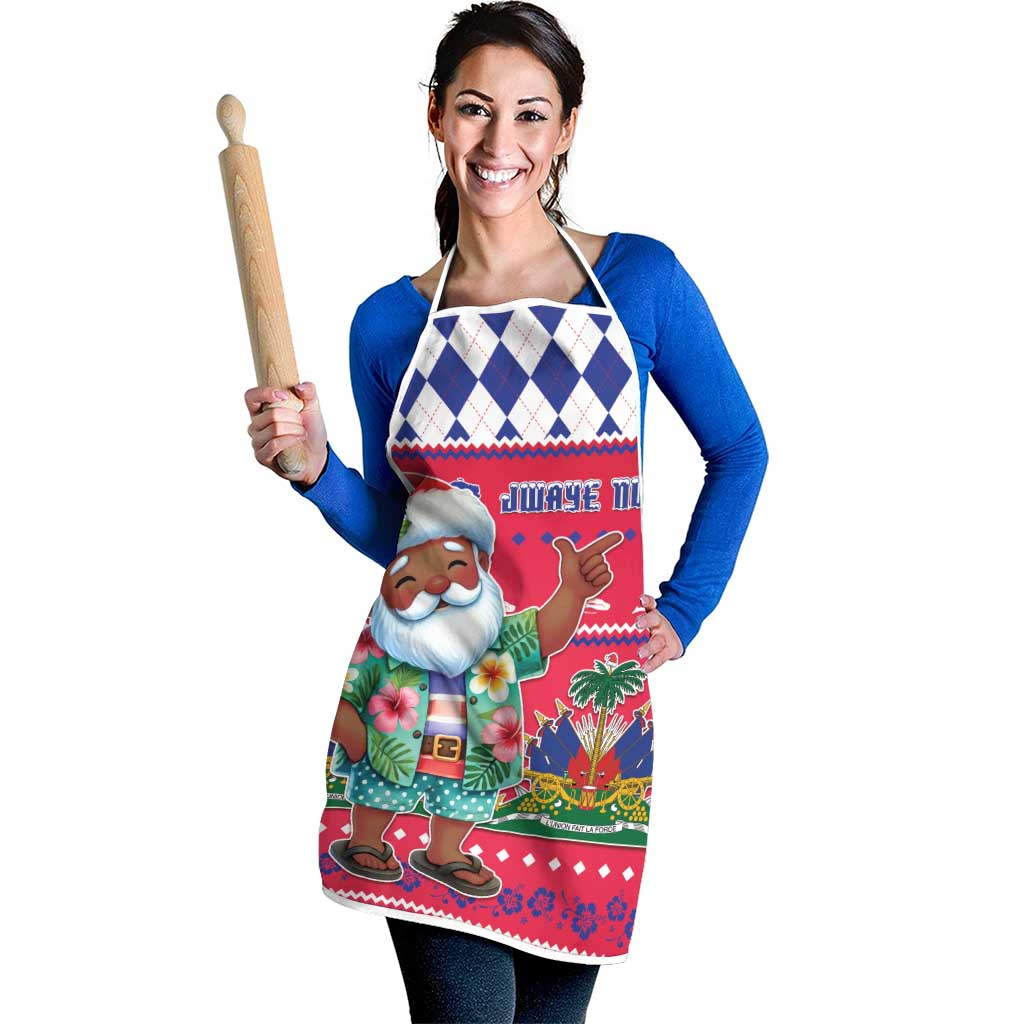 Haiti Christmas Apron Haitian Santa Jwaye Nwel - Wonder Print Shop