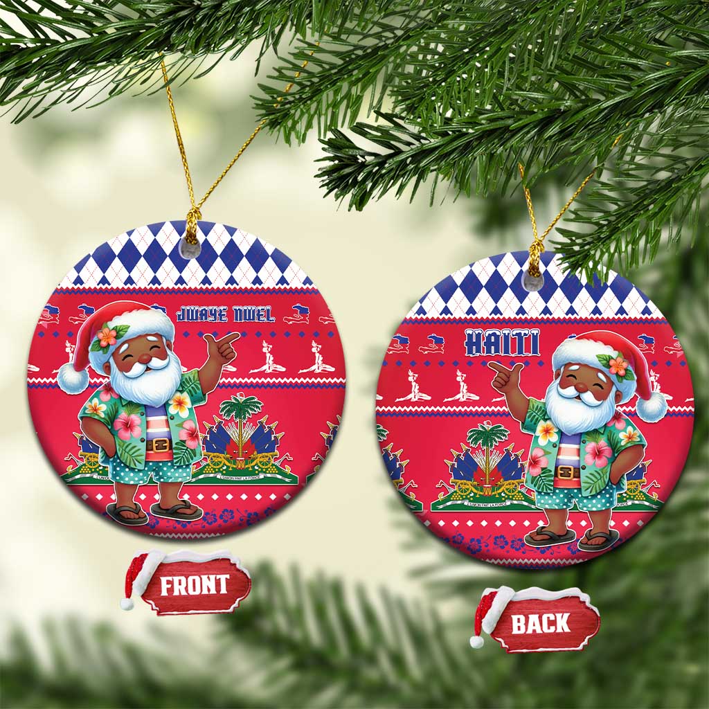 Haiti Christmas Ceramic Ornament Haitian Santa Jwaye Nwel - Wonder Print Shop