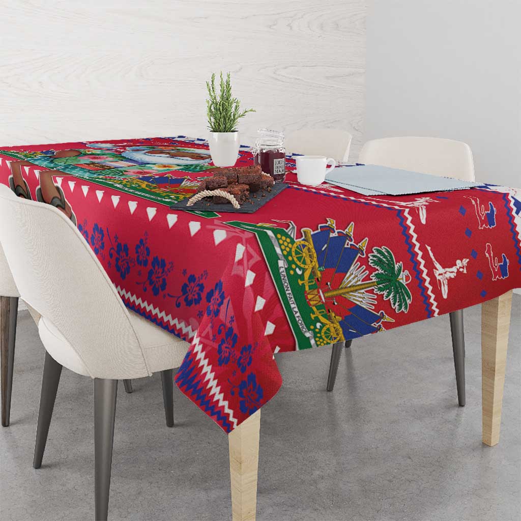 Haiti Christmas Tablecloth Haitian Santa Jwaye Nwel - Wonder Print Shop