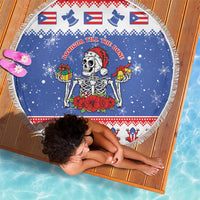 Puerto Rico Christmas Beach Blanket Boricua Till The Bone - Wonder Print Shop