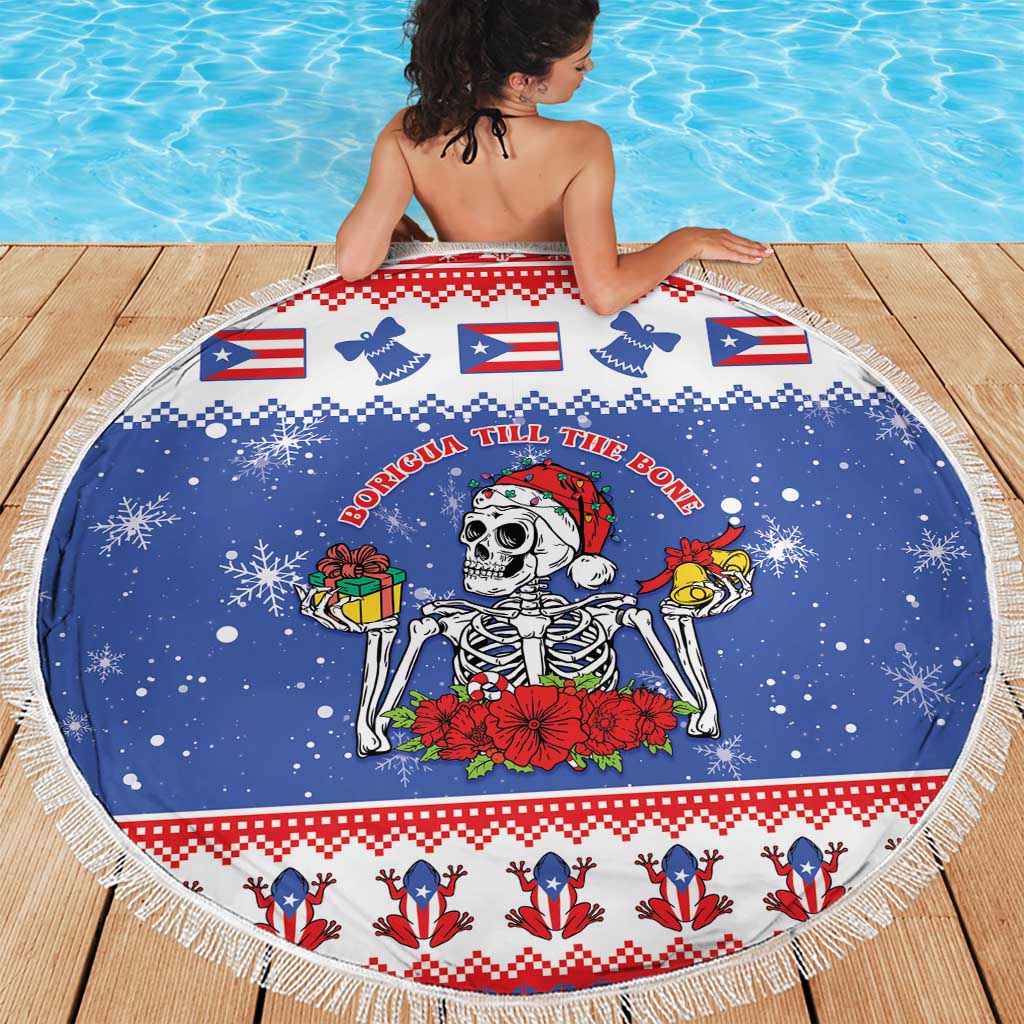 Puerto Rico Christmas Beach Blanket Boricua Till The Bone - Wonder Print Shop